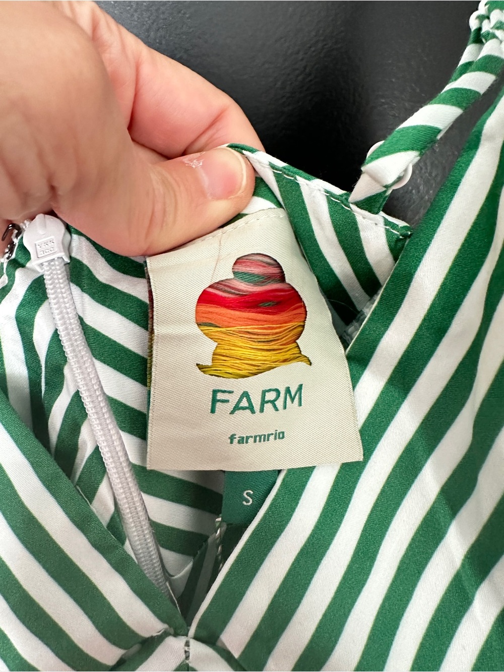 NWT FARM Rio Bicolor Stripes Cotton Midi Dress Size Small - Picture 6 of 12